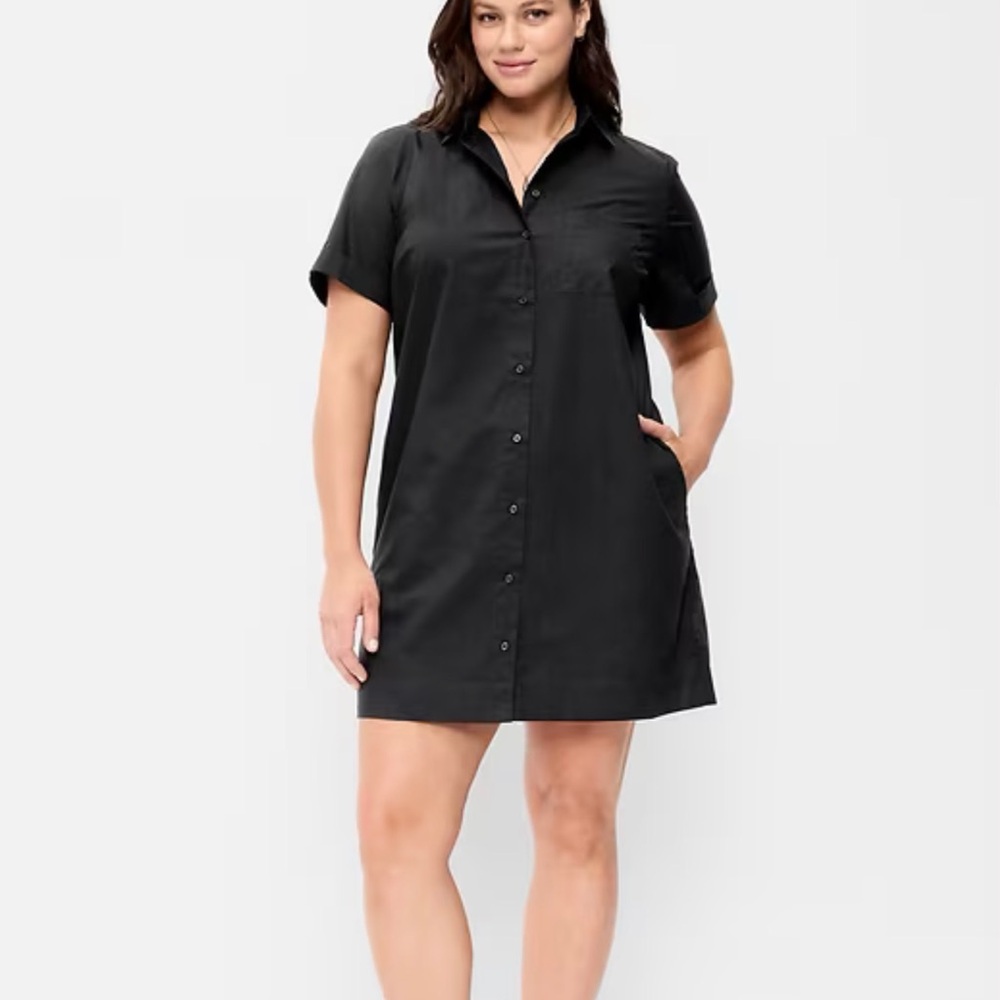 Old navy black shirt dress women’s size large